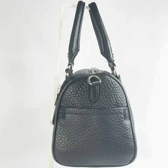 COLE HAAN Satchel Crossbody Bag Color Black Silver Tone Hardware Removable strap - Picture 5 of 16